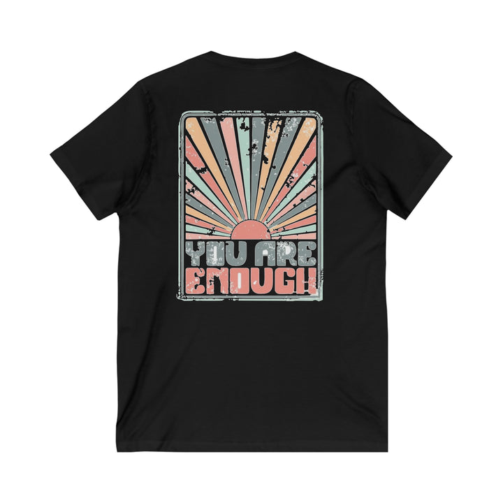 Shine Bright=Unisex Jersey Short Sleeve V-Neck Tee