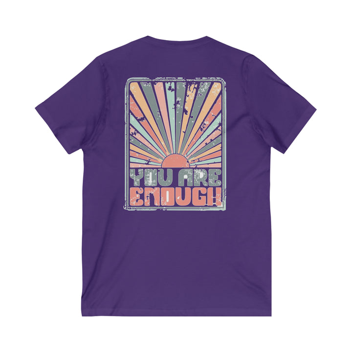 Shine Bright=Unisex Jersey Short Sleeve V-Neck Tee