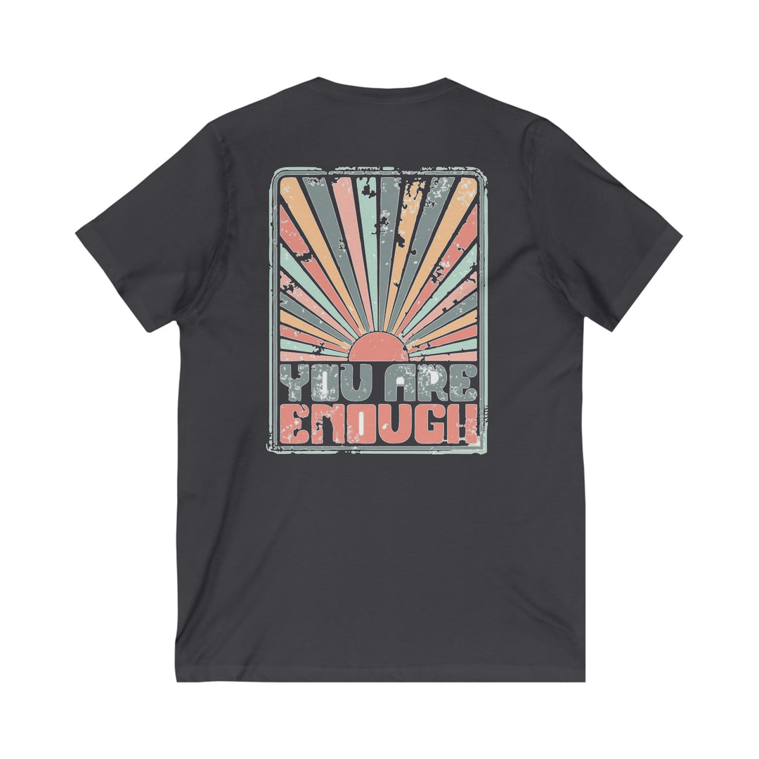 Shine Bright=Unisex Jersey Short Sleeve V-Neck Tee