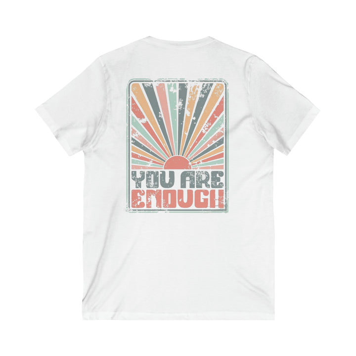 Shine Bright=Unisex Jersey Short Sleeve V-Neck Tee