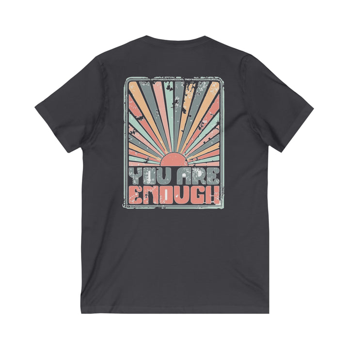 Shine Bright=Unisex Jersey Short Sleeve V-Neck Tee