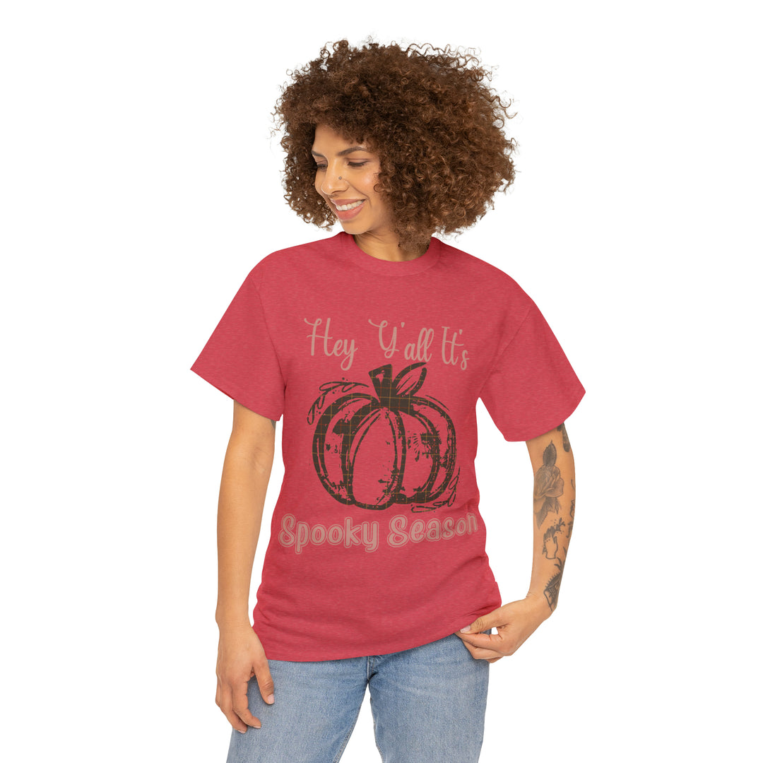 Hey Yall its spooky season-Unisex Heavy Cotton Tee
