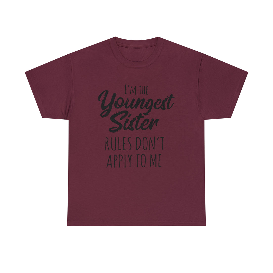 IM THE YOUNGEST=Unisex Heavy Cotton Tee