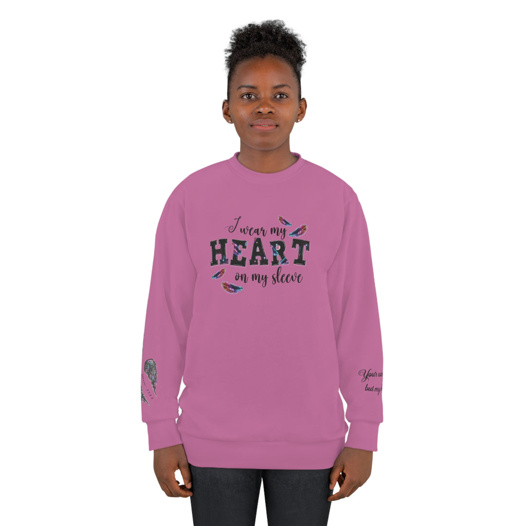 i wear my heart on my sleeve Unisex Sweatshirt (AOP)