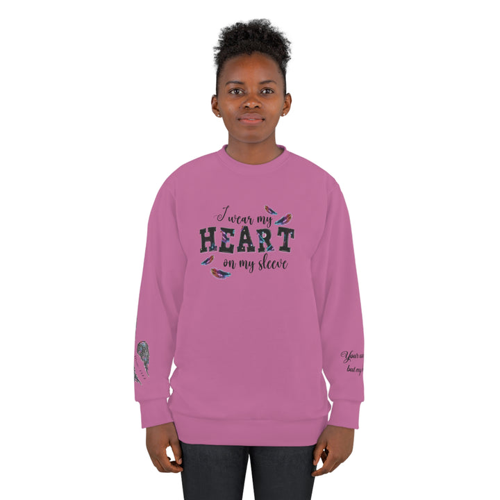 i wear my heart on my sleeve Unisex Sweatshirt (AOP)