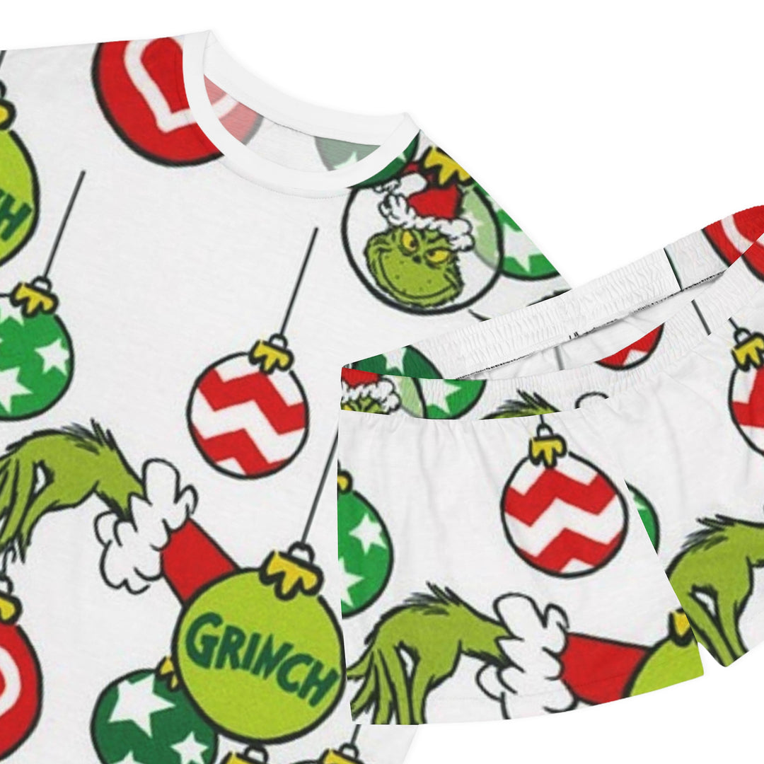 Grinch Women's Short Pajama Set (AOP)