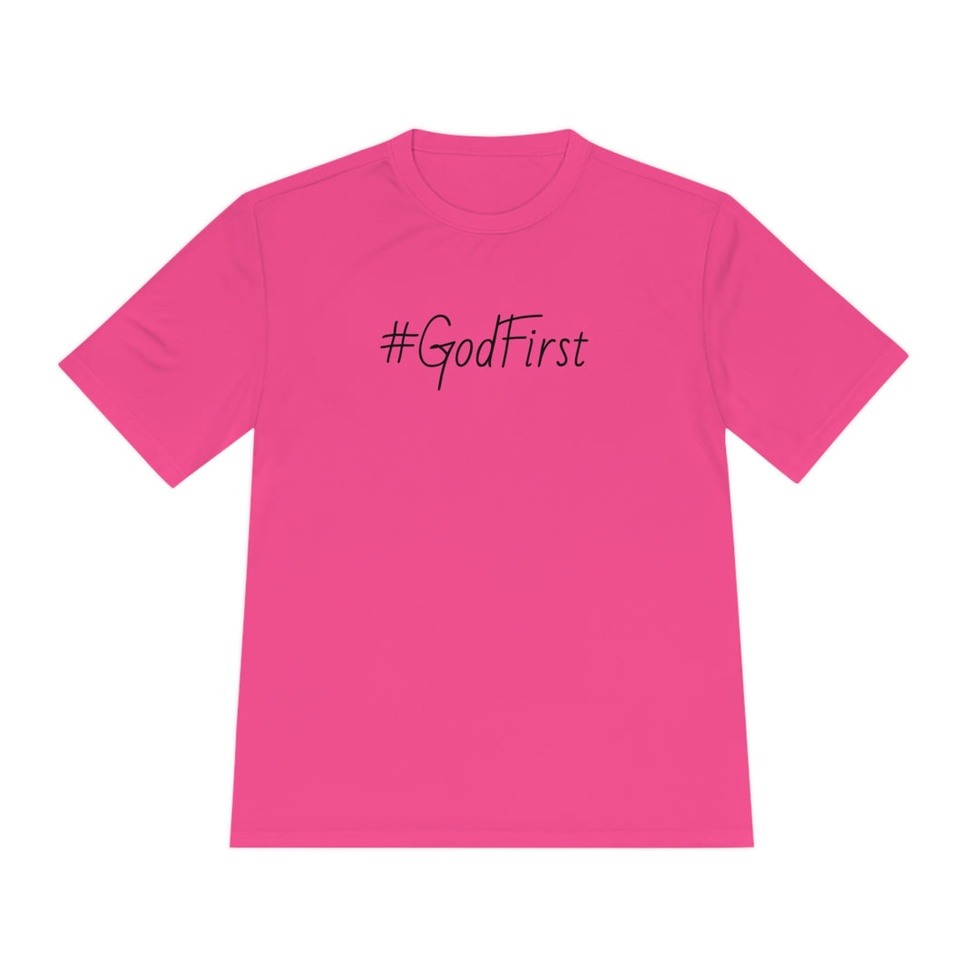 #GodFirst-Unisex Moisture Wicking Tee