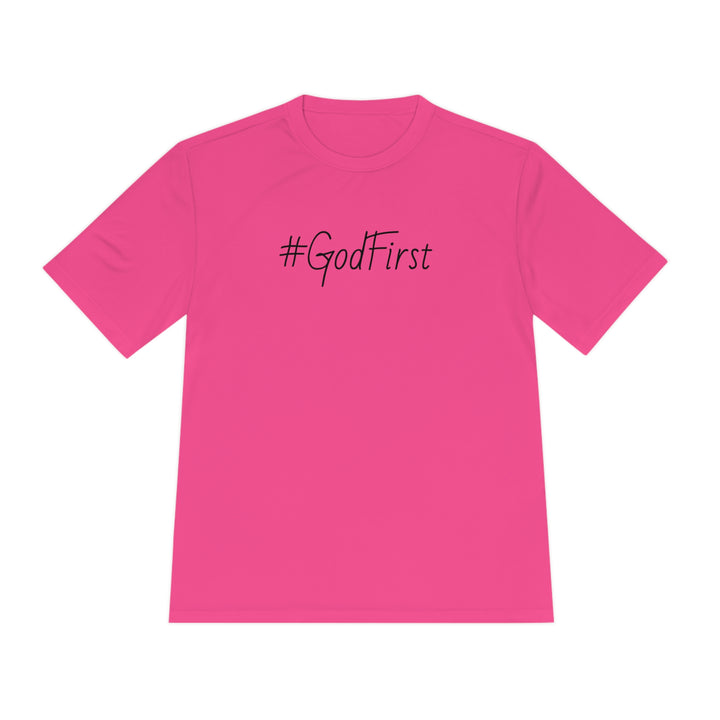 #GodFirst-Unisex Moisture Wicking Tee