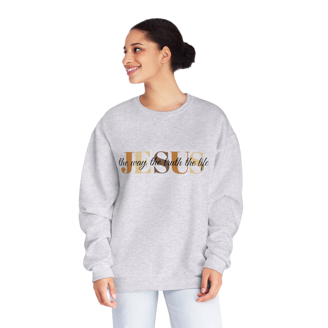 Jesus The Way The Truth The Life Unisex NuBlend® Crewneck Sweatshirt