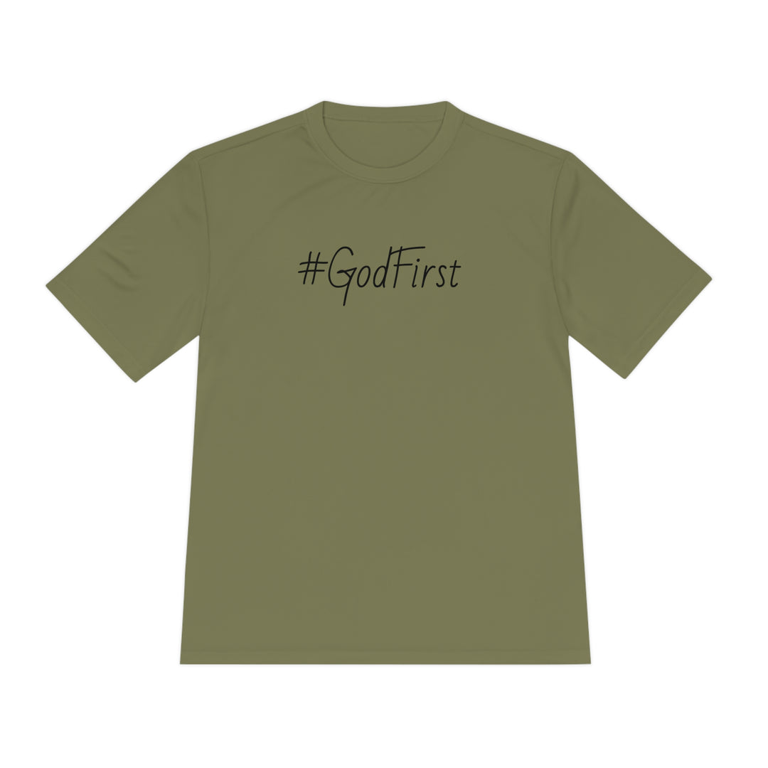 #GodFirst-Unisex Moisture Wicking Tee