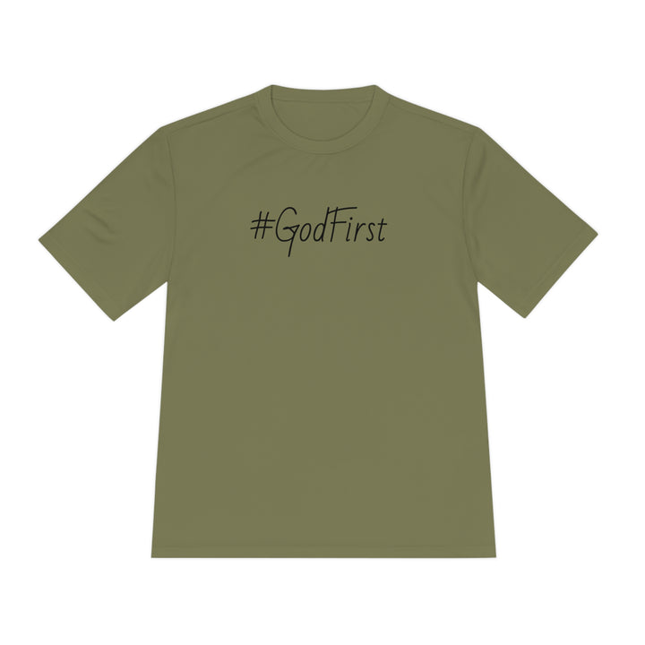#GodFirst-Unisex Moisture Wicking Tee