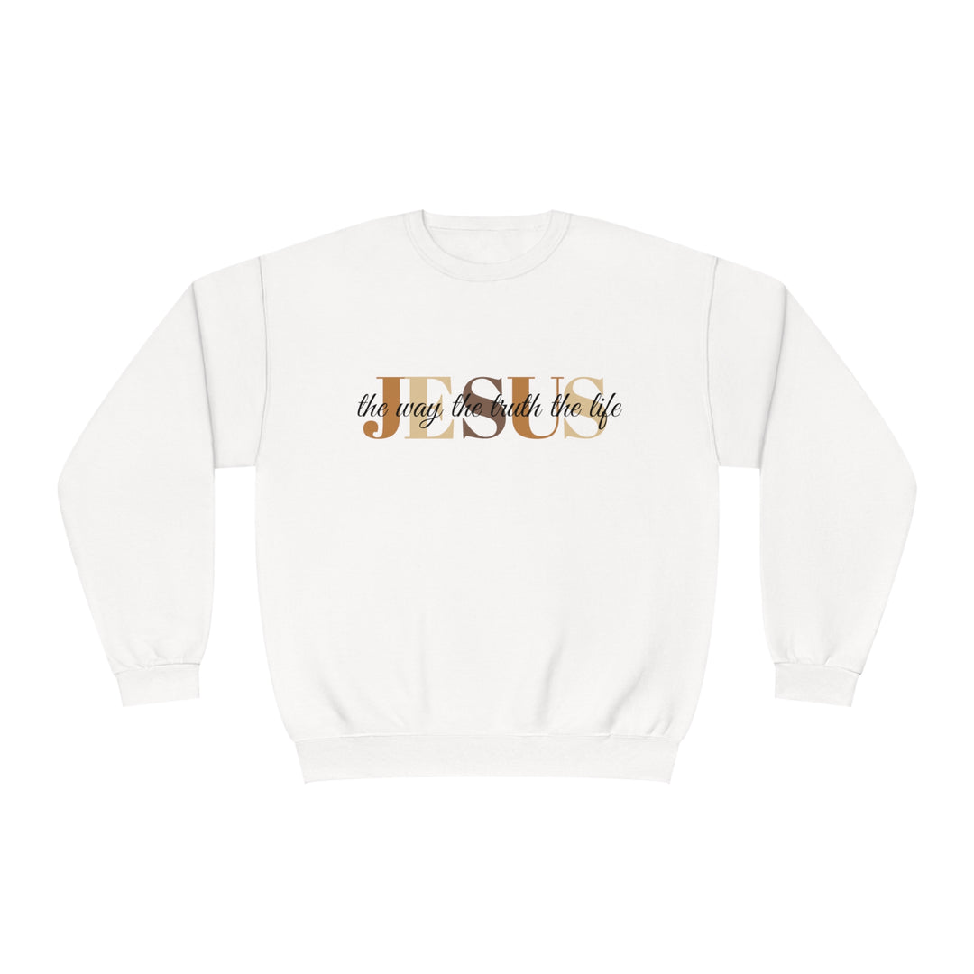 Jesus The Way The Truth The Life Unisex NuBlend® Crewneck Sweatshirt