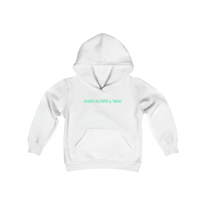 UNITED IN FAITH & TRUST-Youth Heavy Blend Hooded Sweatshirt