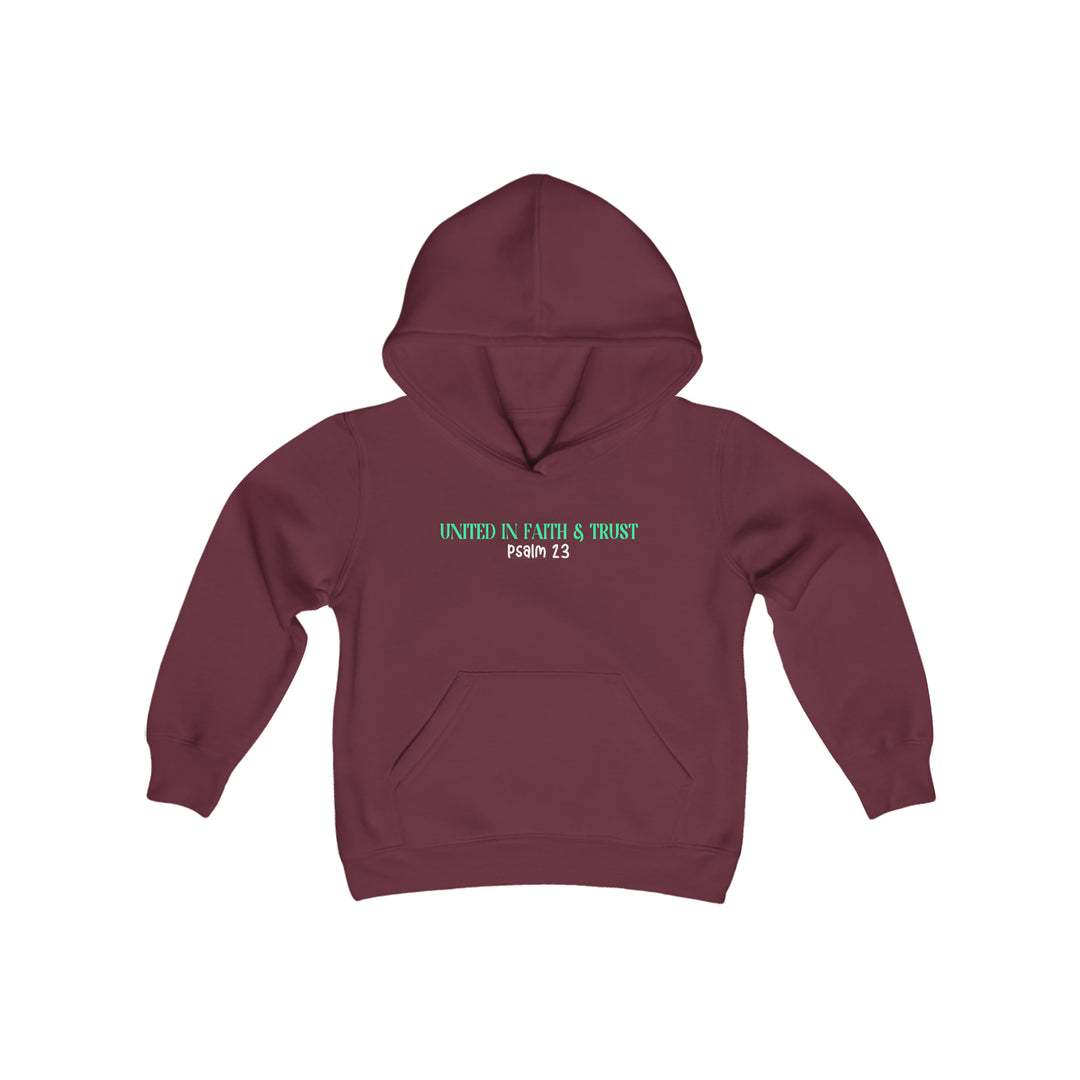 UNITED IN FAITH & TRUST-Youth Heavy Blend Hooded Sweatshirt