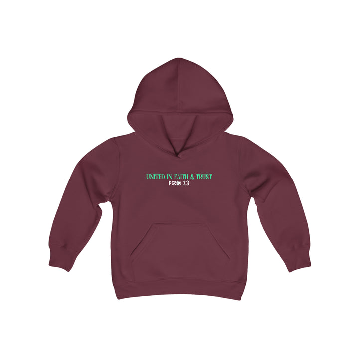 UNITED IN FAITH & TRUST-Youth Heavy Blend Hooded Sweatshirt