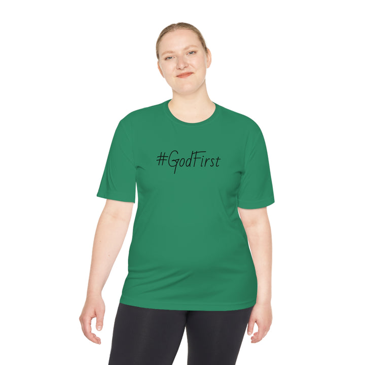 #GodFirst-Unisex Moisture Wicking Tee