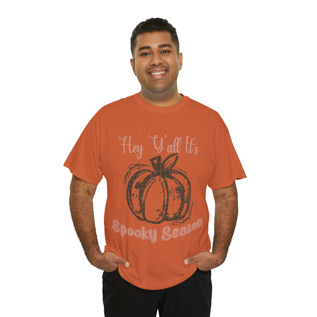 Hey Yall its spooky season-Unisex Heavy Cotton Tee