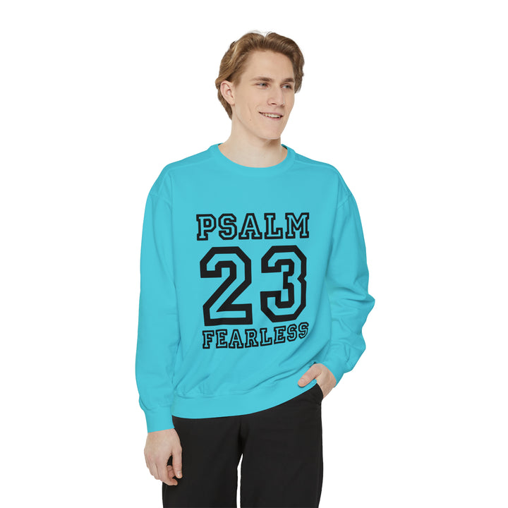 Psalm 23 Unisex Garment-Dyed Sweatshirt