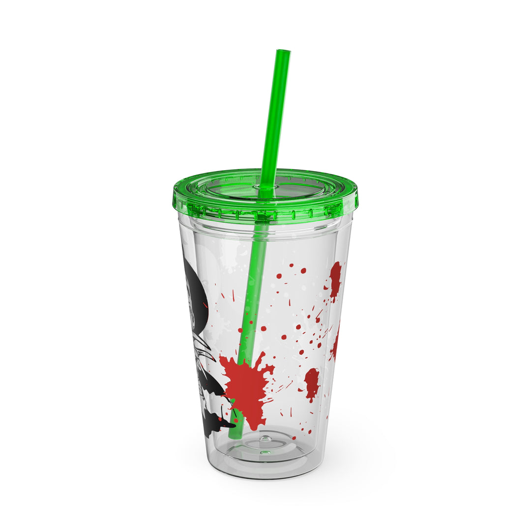 Freddy Halloween=Sunsplash Tumbler with Straw, 16oz