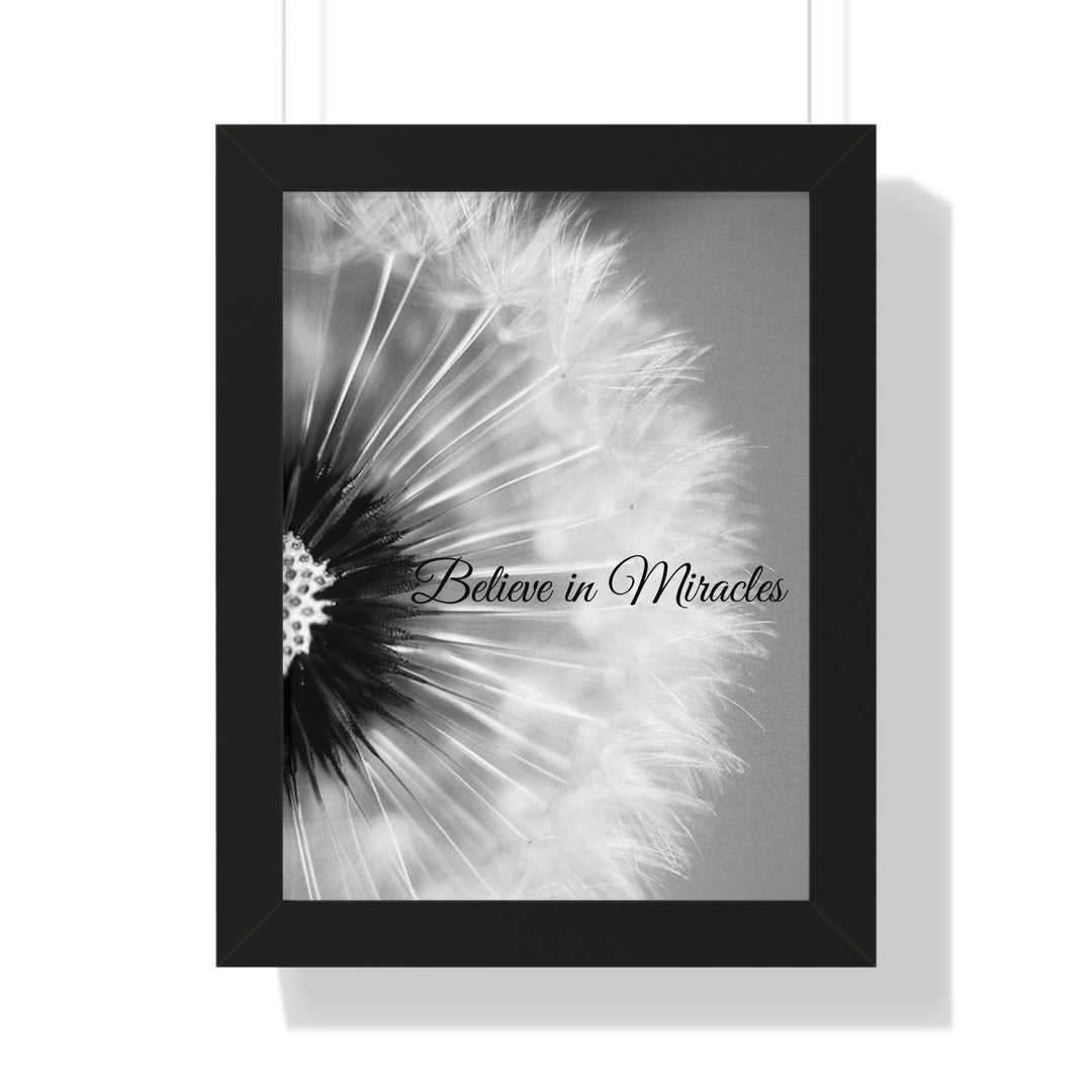BELIEVE IN MIRACLES=Framed Vertical Poster