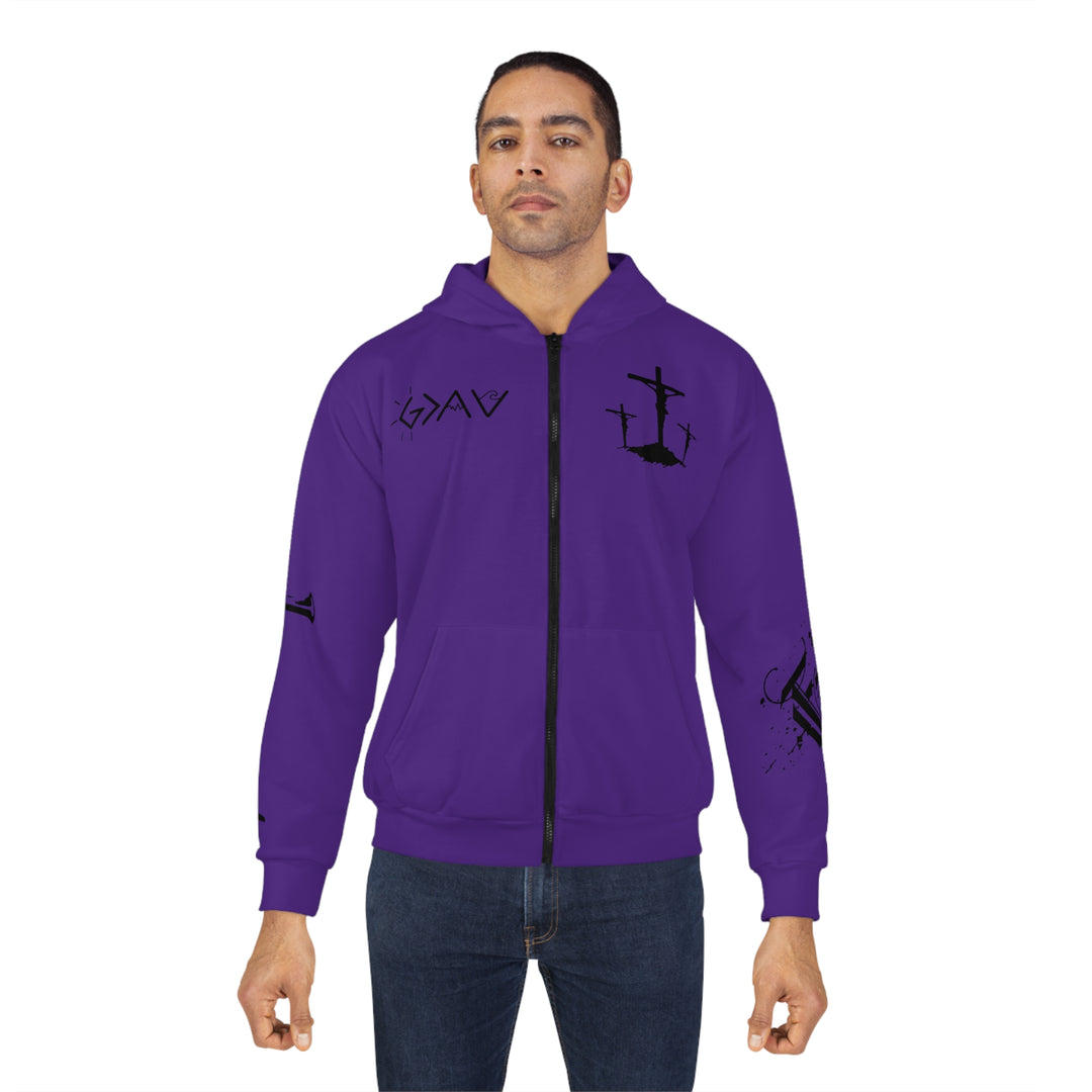 Love Like Jesus Unisex Zip Hoodie (AOP)