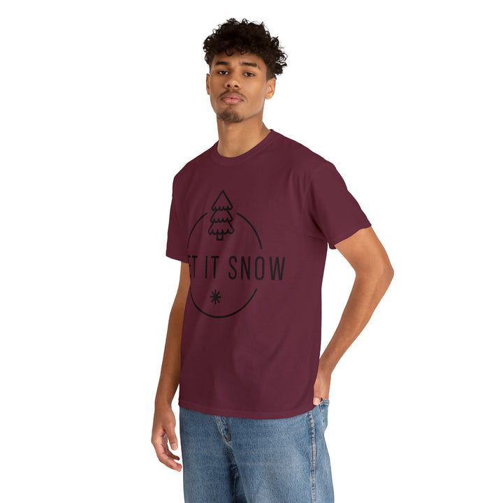LET IT SNOW=Unisex Heavy Cotton Tee