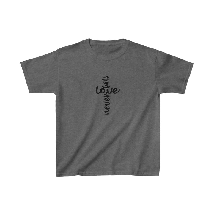 Love Never fails-Kids Heavy Cotton™ Tee