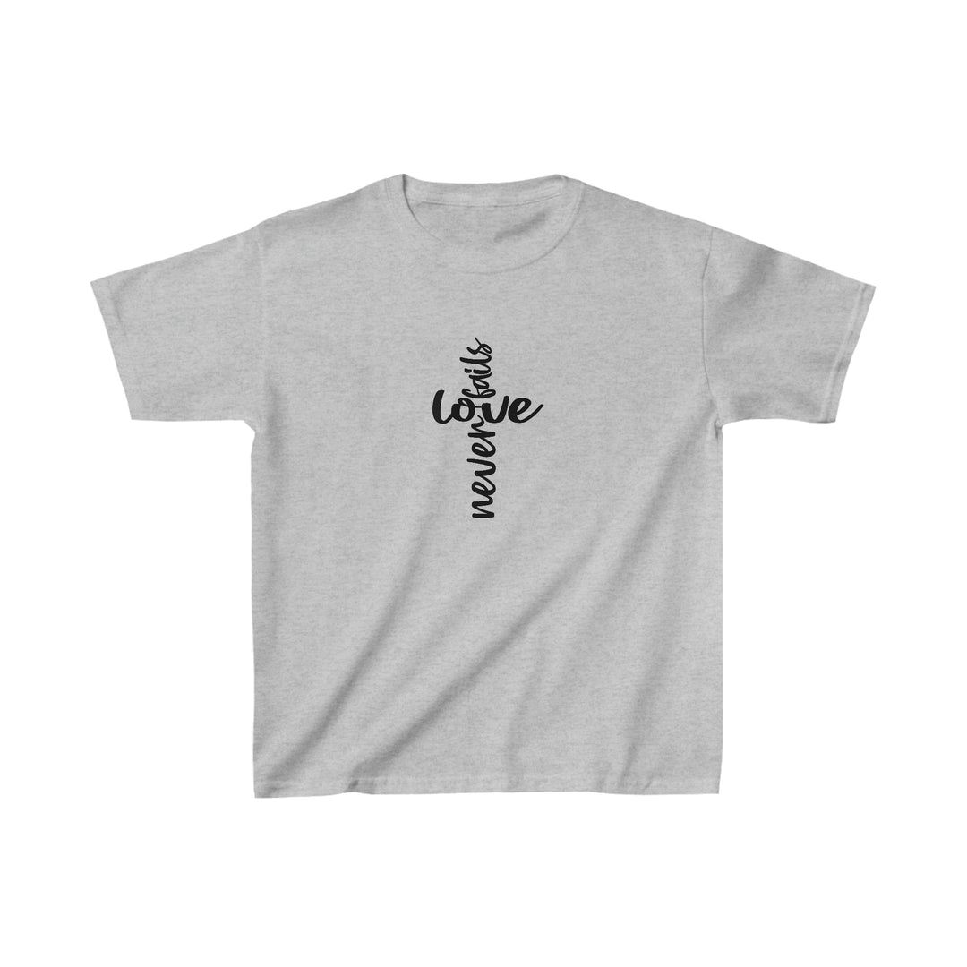 Love Never fails-Kids Heavy Cotton™ Tee