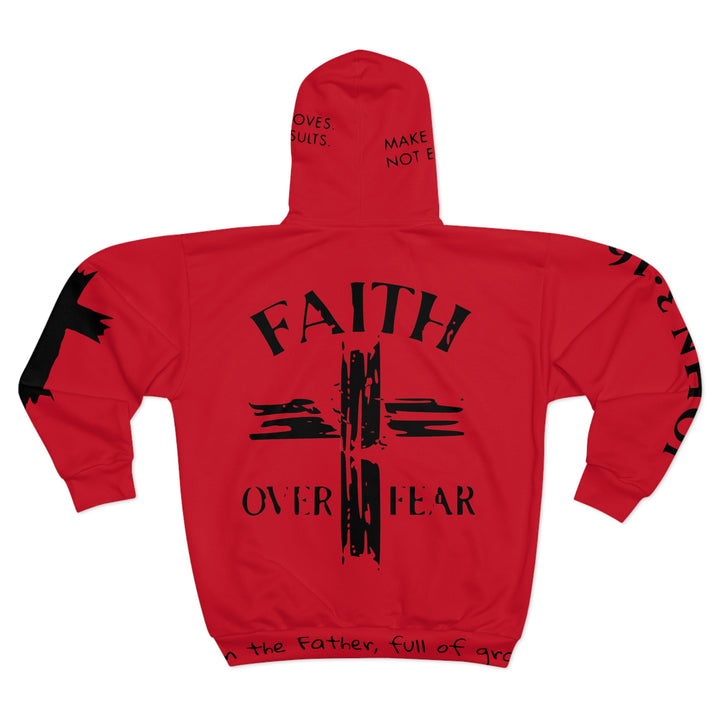 God Loves You-Unisex Zip Hoodie (AOP)