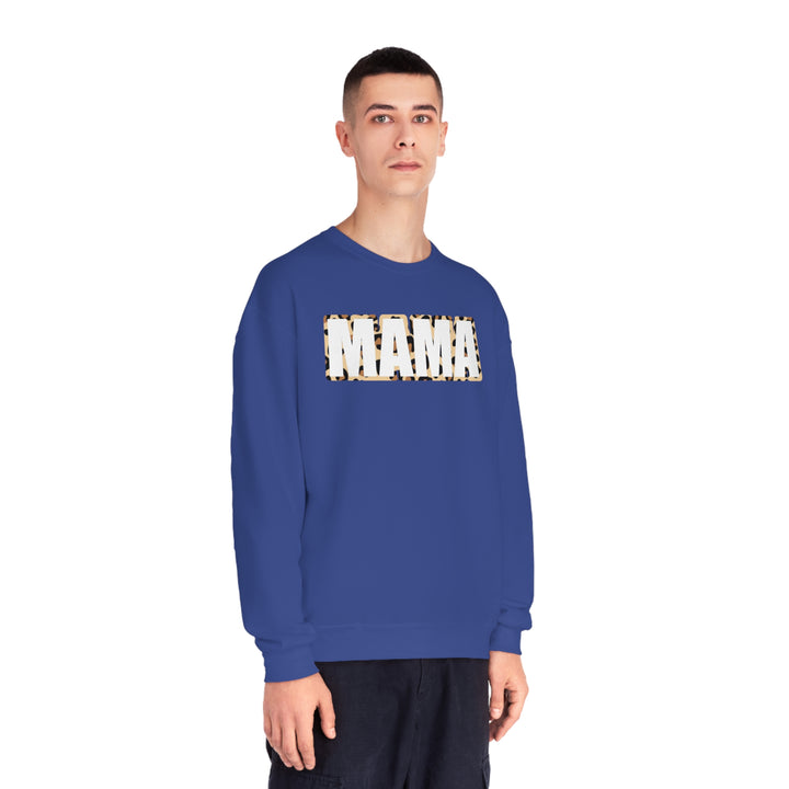 white leopard MAMA Unisex NuBlend® Crewneck Sweatshirt
