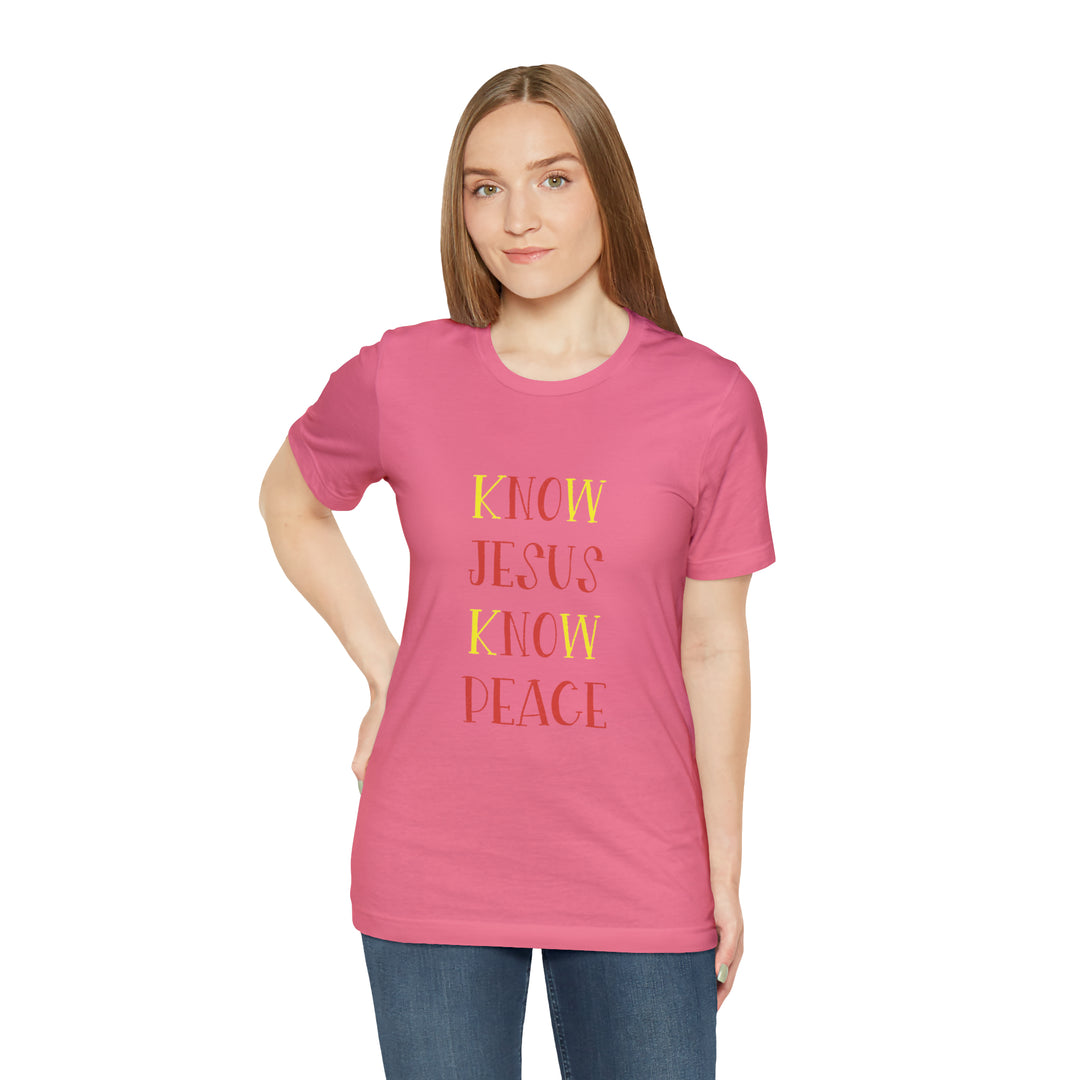 Know Jesus-Unisex Jersey Short Sleeve Tee