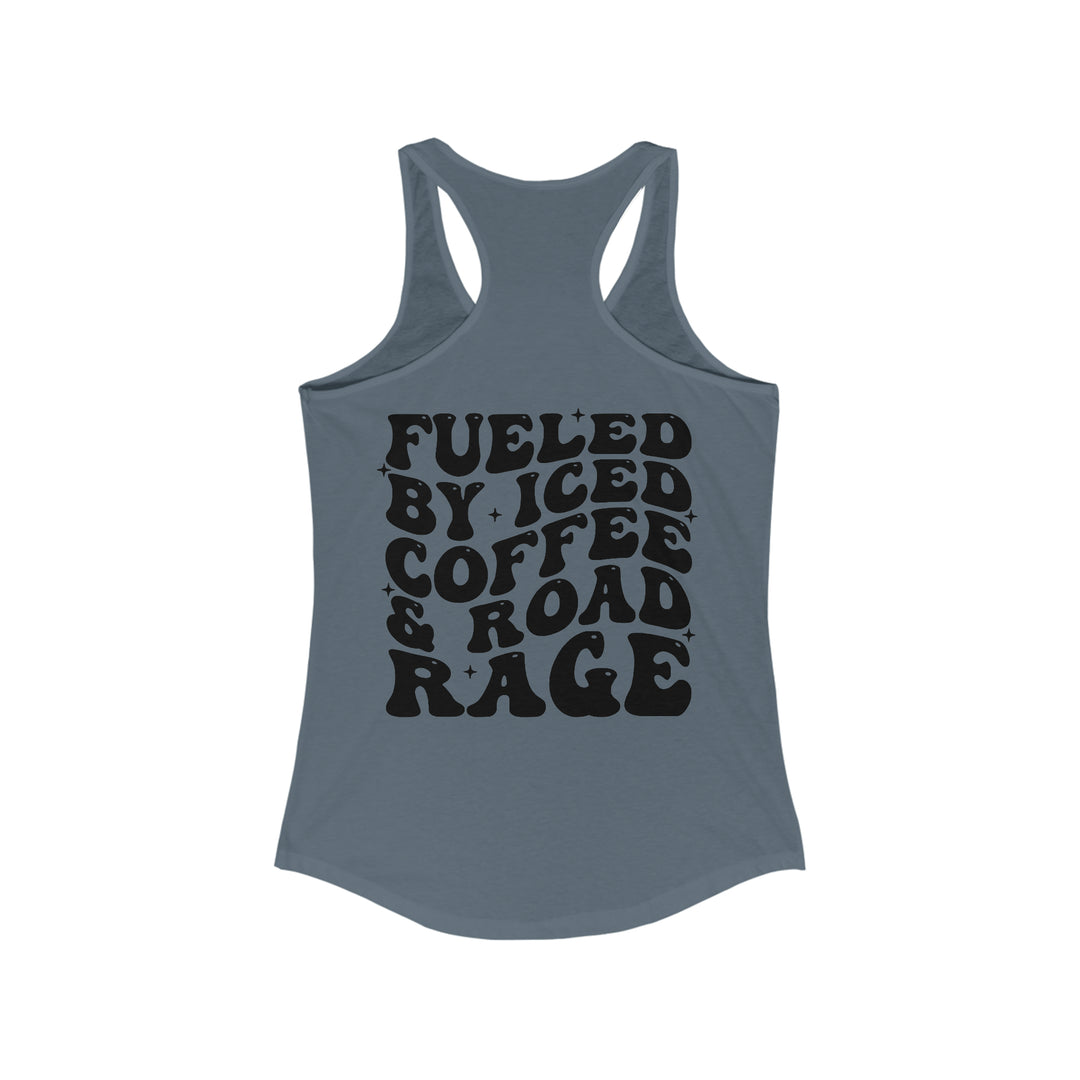 Fueled by ice coffee-Women's Ideal Racerback Tank