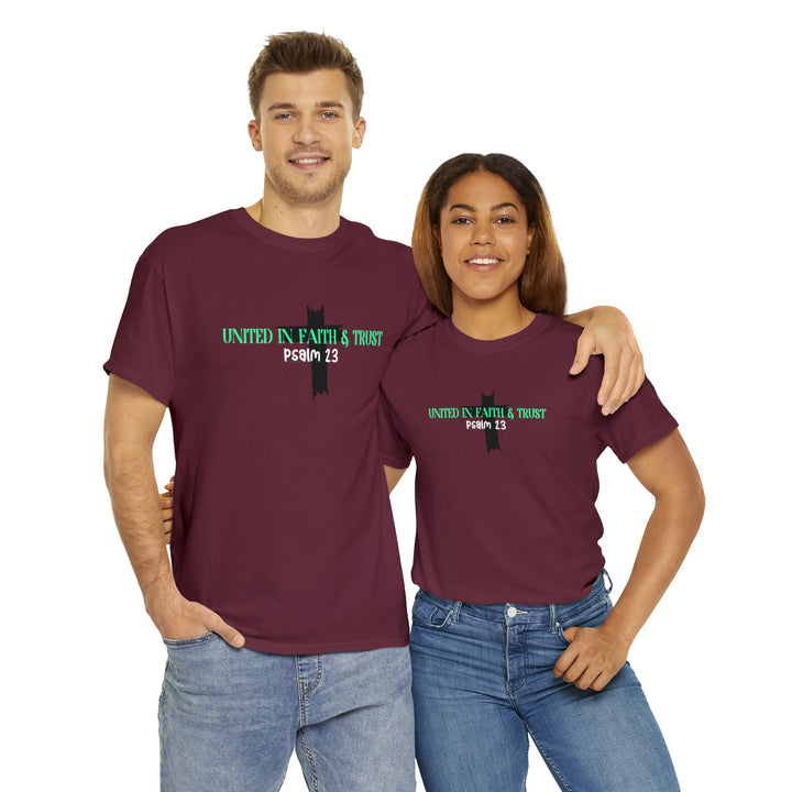 UNITED IN FAITH & TRUST-Unisex Heavy Cotton Tee