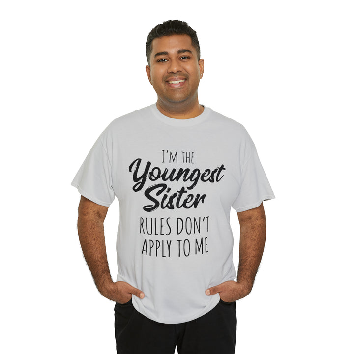 IM THE YOUNGEST=Unisex Heavy Cotton Tee