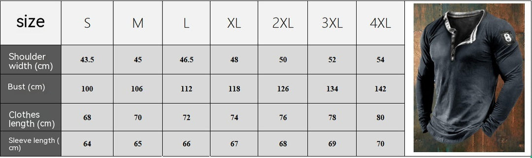 European And American 3d Printing Three-button Long-sleeved Sweater