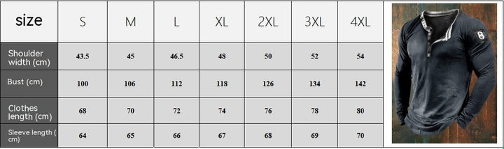 European And American 3d Printing Three-button Long-sleeved Sweater