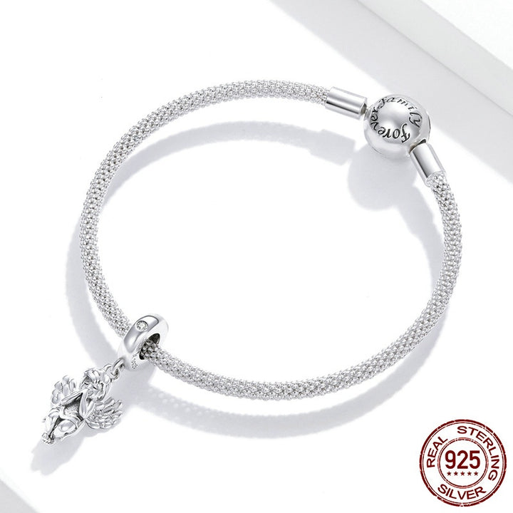 Pure Cute Little Angel S925 Sterling Silver Pendant Ornament Accessories