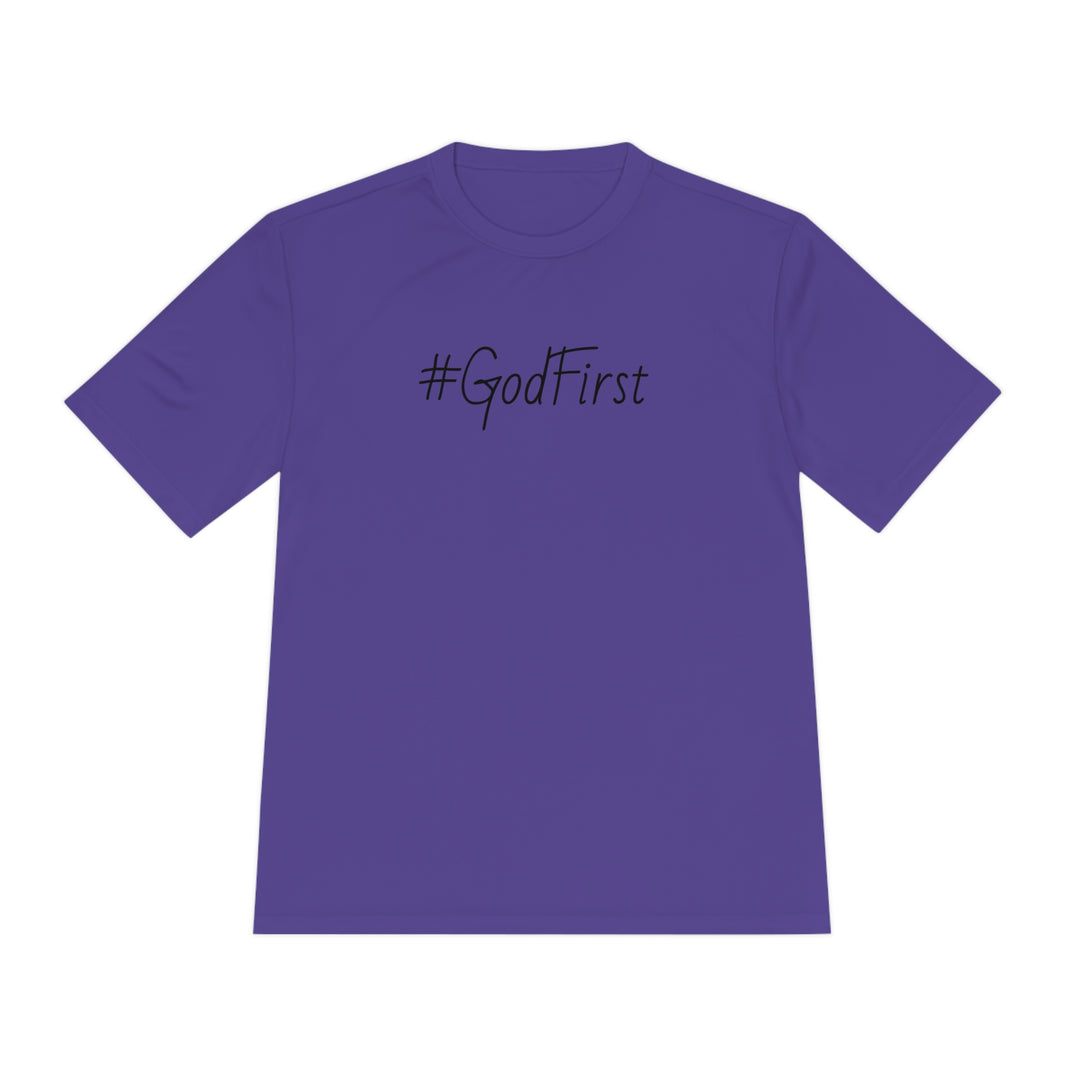 #GodFirst-Unisex Moisture Wicking Tee