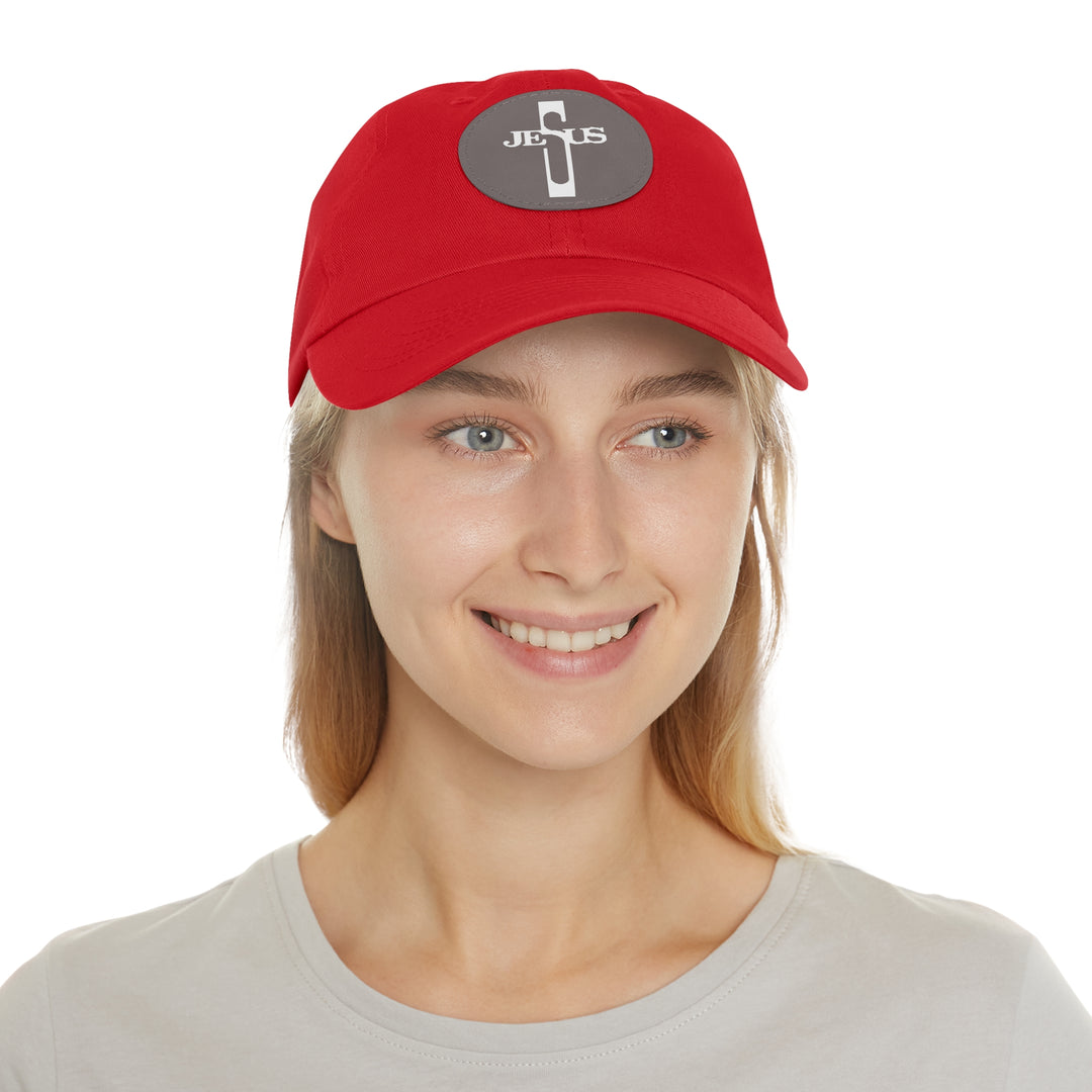 Jesus Hat with Leather Patch (Round)