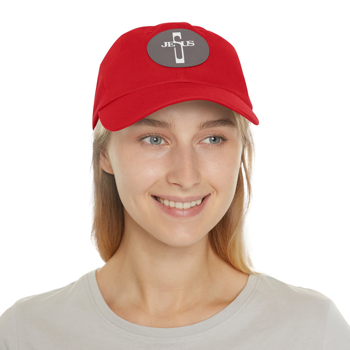 Jesus Hat with Leather Patch (Round)