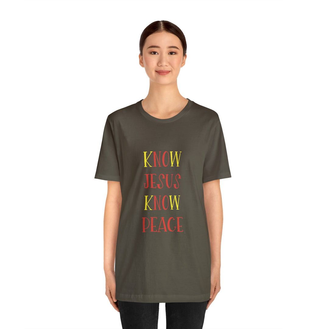 Know Jesus-Unisex Jersey Short Sleeve Tee