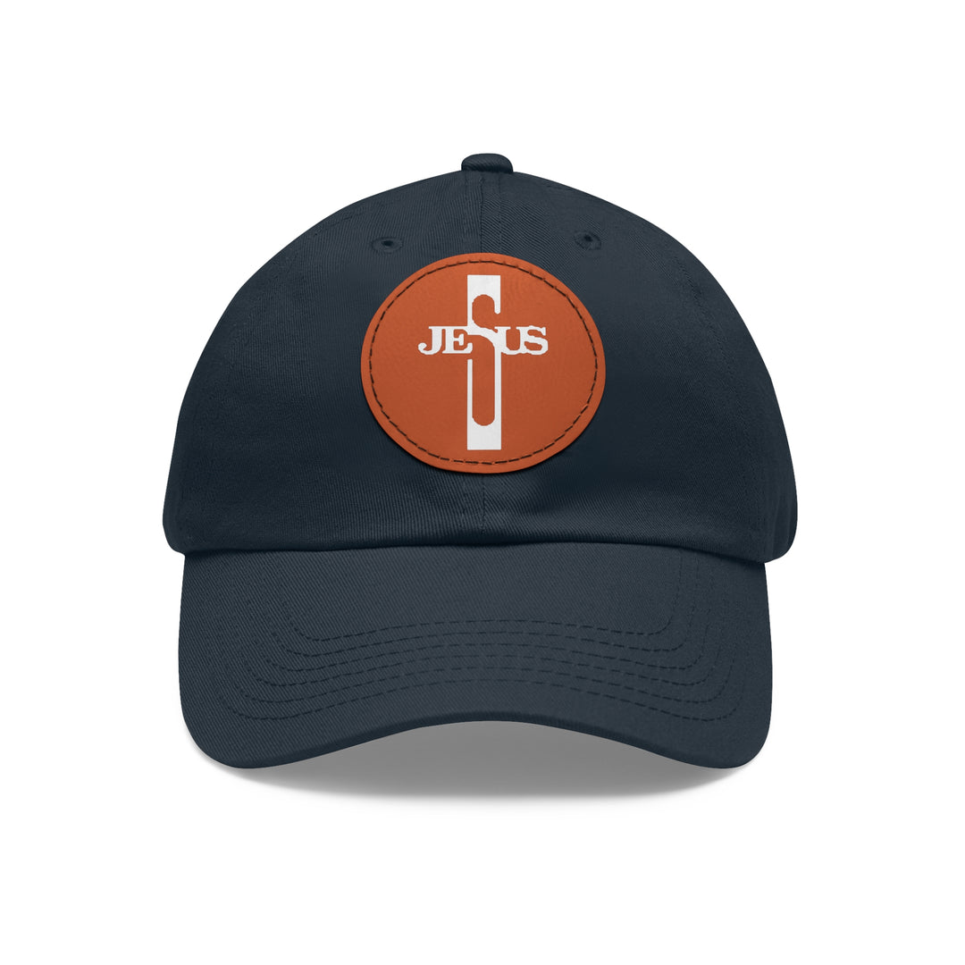 Jesus Hat with Leather Patch (Round)
