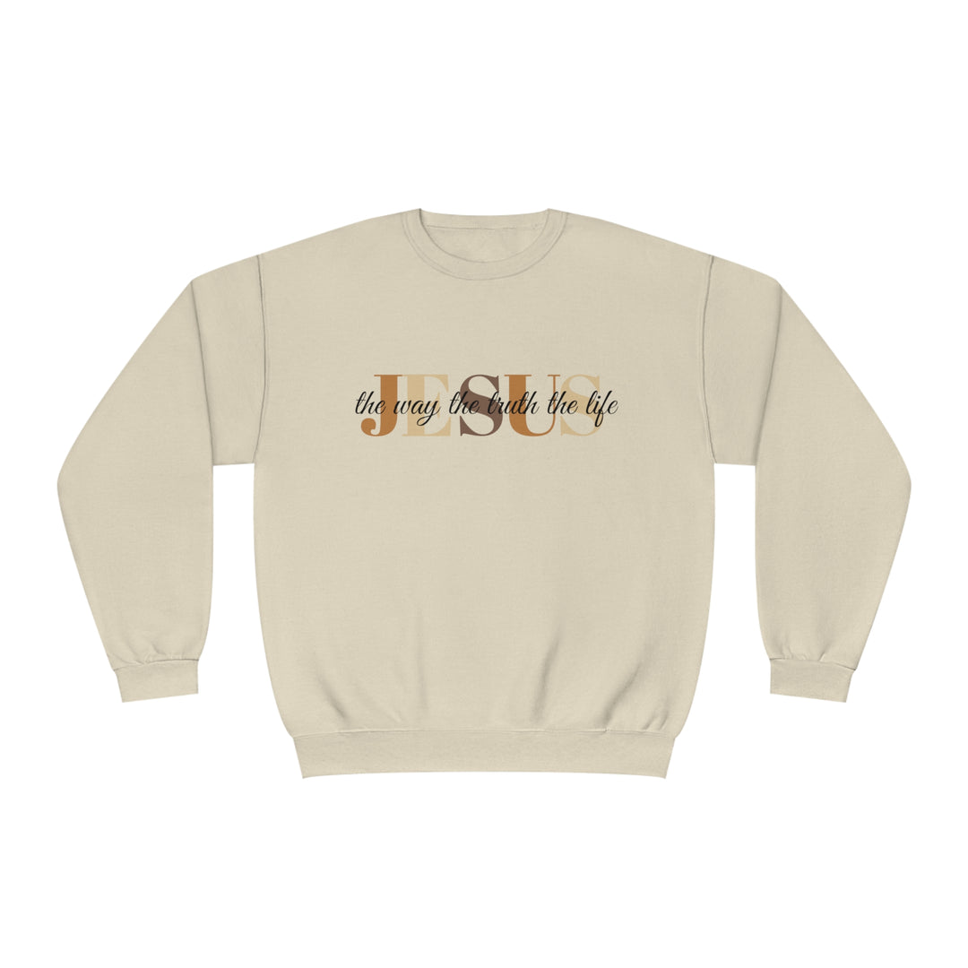 Jesus The Way The Truth The Life Unisex NuBlend® Crewneck Sweatshirt