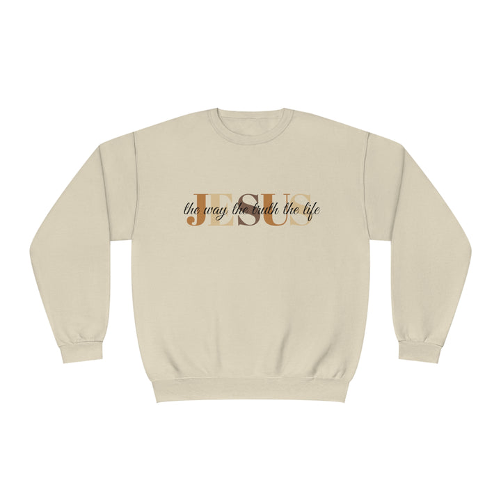 Jesus The Way The Truth The Life Unisex NuBlend® Crewneck Sweatshirt