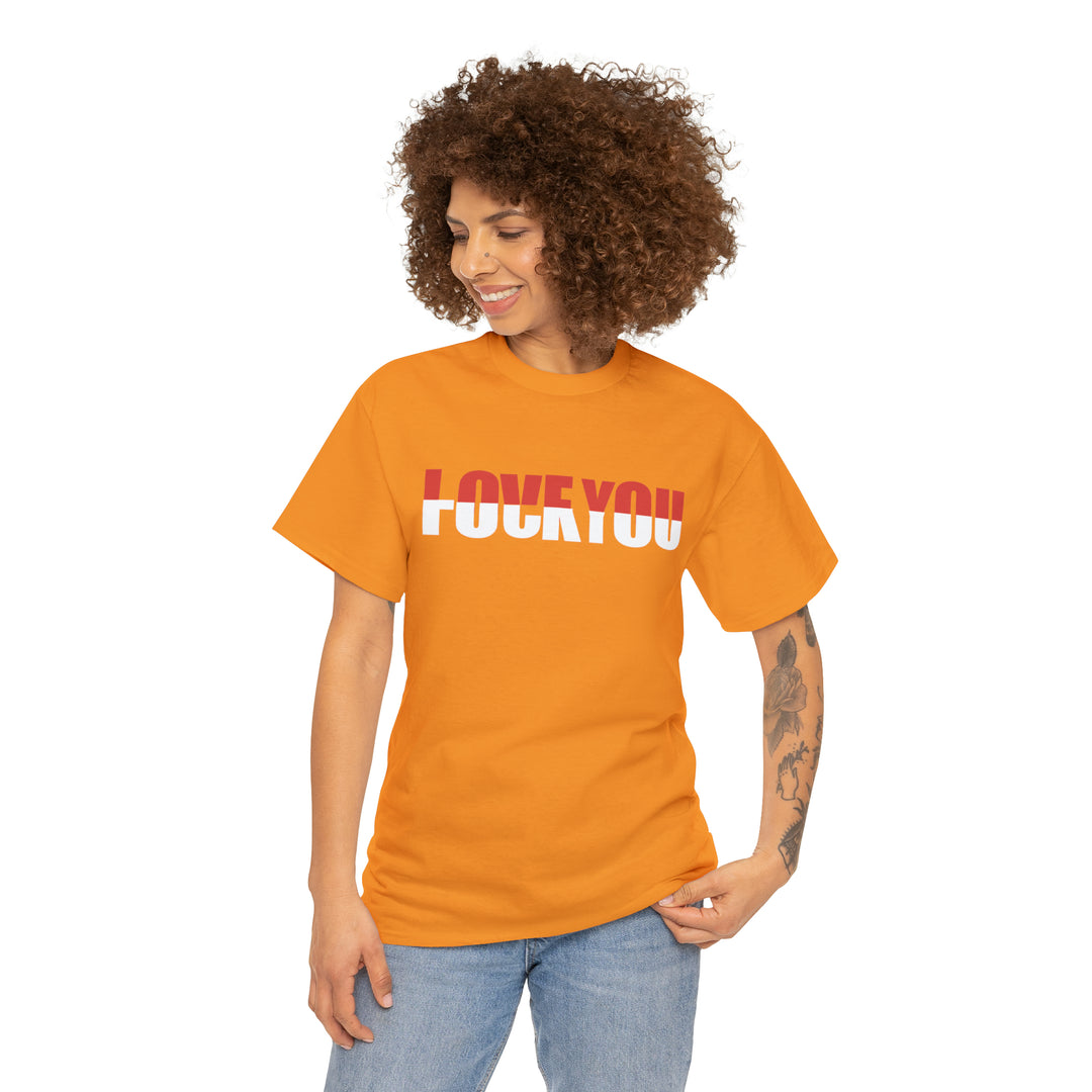 LOVE YOU-F YOU-Unisex Heavy Cotton Tee