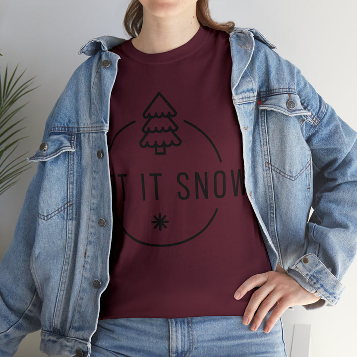 LET IT SNOW=Unisex Heavy Cotton Tee