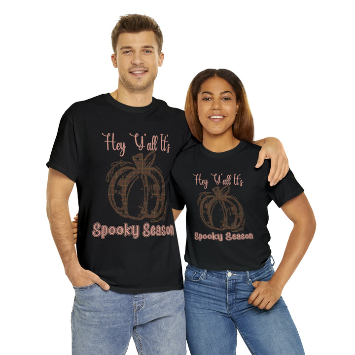 Hey Yall its spooky season-Unisex Heavy Cotton Tee