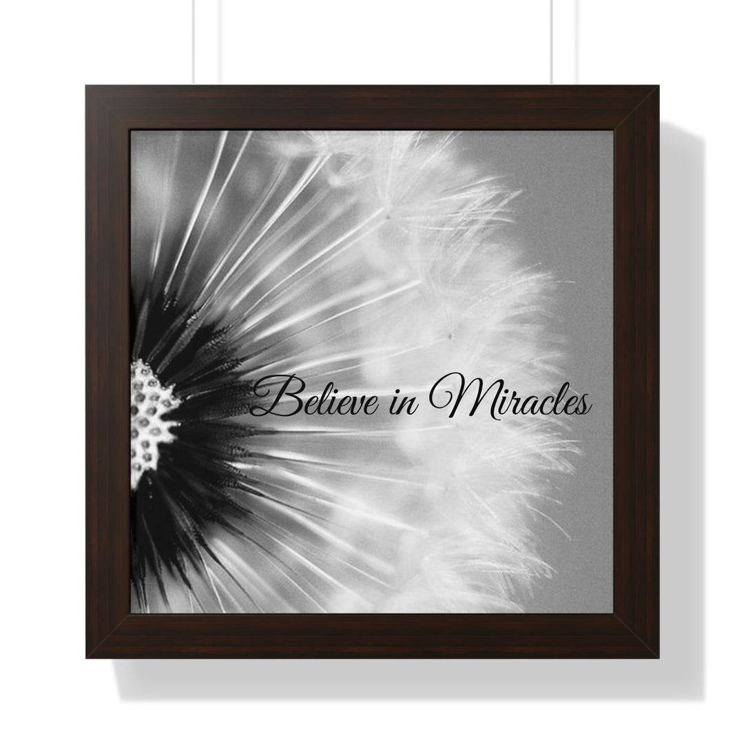 BELIEVE IN MIRACLES=Framed Vertical Poster