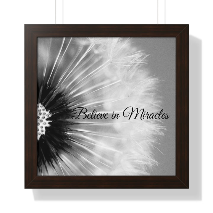 BELIEVE IN MIRACLES=Framed Vertical Poster