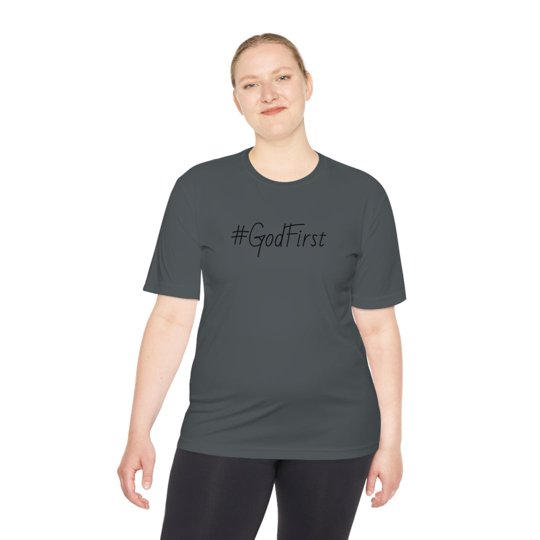 #GodFirst-Unisex Moisture Wicking Tee